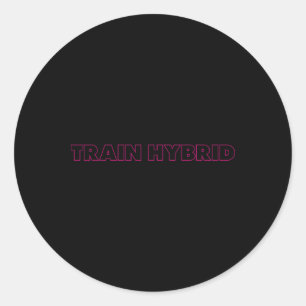 Heben Sie schwer, laufen Sie weit Hybrid-Sport-Fit Runder Aufkleber