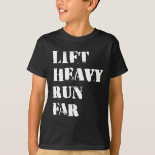 Heben Sie schwer, laufen Sie weit Hybrid-Sport-Fit T-Shirt