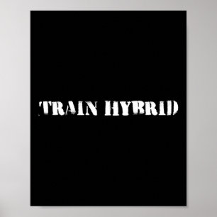 Heben Sie Schweres Laufen Sie Weit Hybrid-Sport-Fi Poster