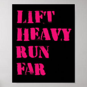 Heben Sie Schweres Laufen Sie Weit Hybrid-Sport-Fi Poster