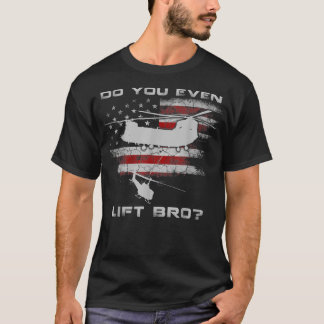 Heben Sie sogar Bro CH-47 Chinook Helikopter Funn T-Shirt