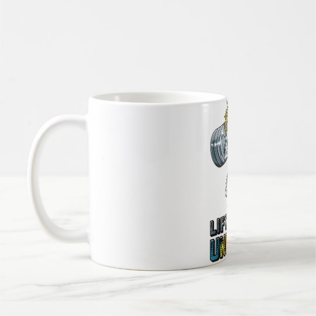 Heben Sie wie ein Mädchen, wenn Sie T-Fitness-Fitn Kaffeetasse (Links)