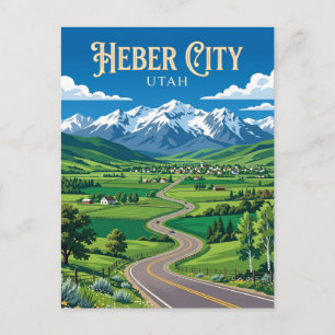 Heber City USA is already in English and "USA" is  Postkarte