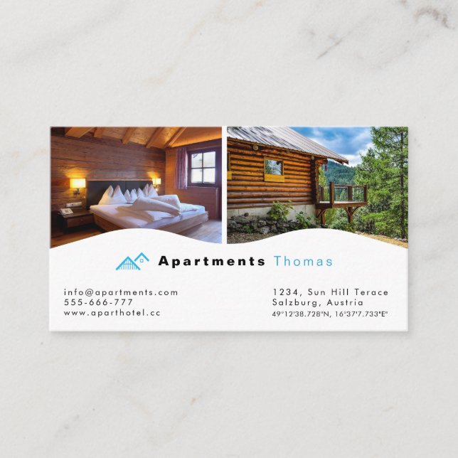 Hébergement, Hotel & Resort Carte de visite (Devant)