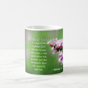 Hebräer 11:6 Er belohnt diejenigen, die Ihn suchen Kaffeetasse