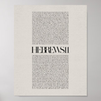 Hebräer 11 - Der Glaube an die Handschrift der Kun Poster