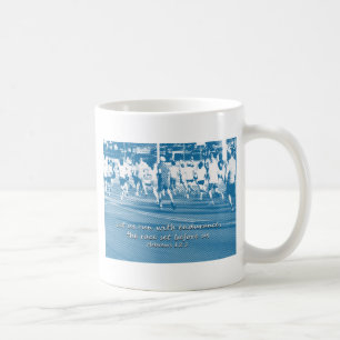 Hebräer 12:1 Ließ uns, das Rennen zu führen Kaffeetasse