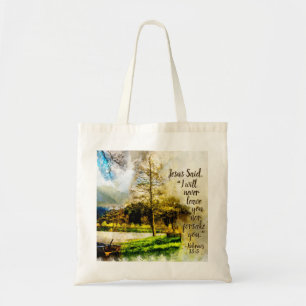 Hebräer 13:5 Ich werde dich nie verlassen oder auf Tragetasche