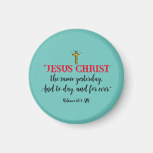 Hebräer 13:8 Christlicher Bibelvers-Magnet