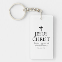 Hebräer 13:8 KJV Jesus Christus für immer Bibelver Schlüsselanhänger