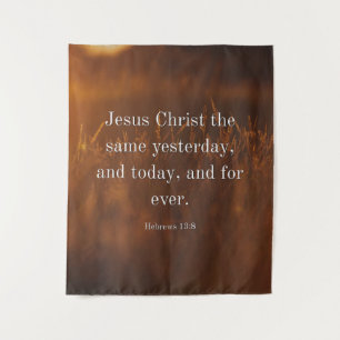 Hebräer 13:8 Lutherbibel Bibelvers Jesus Christus Wandteppich