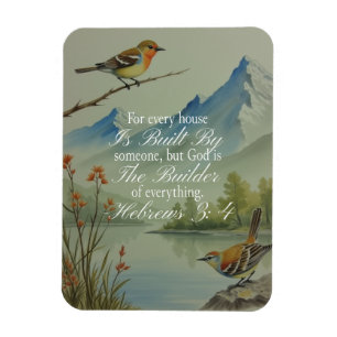 Hebräer 3:4 Gott der Erbauer Bibelstelle Christl Magnet