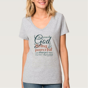 Hebräer 4:12 (NKJV) Bibelverse Gott Christlich T-Shirt