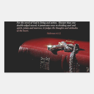 Hebräer 4:12 rechteckiger aufkleber