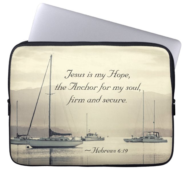 Hebräer 6:19 Jesus ist der Anker für mein Soul, Laptopschutzhülle (Vorderseite)