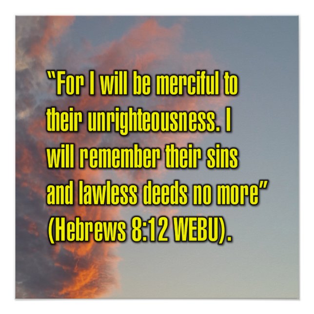 Hebräer 8:12 WEBU Poster (Vorderseite)