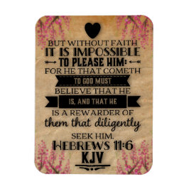 Hebräisch 11:6 KJV Bibelverse Magnet