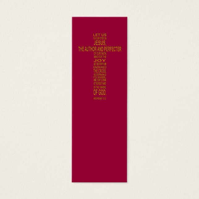 Hebräisch 12:2 Lesezeichen (Vorderseite)