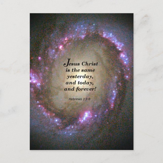 Hebräisch 13:8 postkarte (Vorderseite)