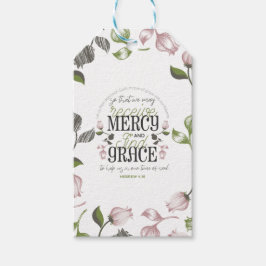 Hebräisch 4:16 Anführungszeichen mit weißer Blumen Geschenkanhänger