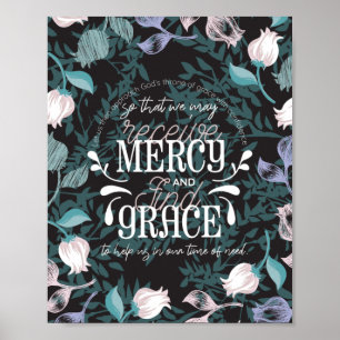 Hebräisch 4:16 zitiert schwarz poster