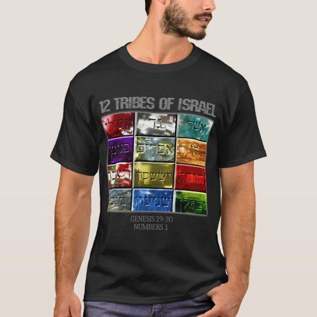 Hebräisch Israelite Judah 12 Stämme Israels T-Shirt (Vorderseite)