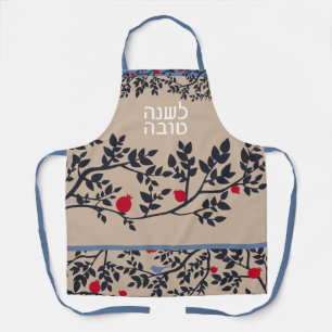 Hebräisch Jüdisches Neujahr L'Shana Tova Pomegrana Schürze