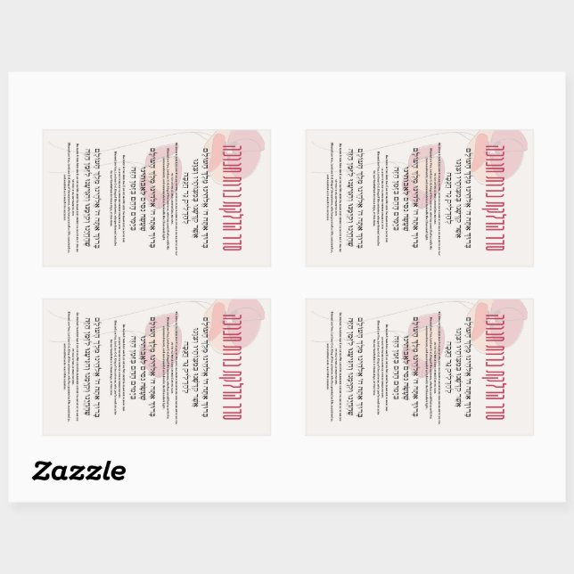 Hebräisch und Englisch für Hanukkah Rechteckiger Aufkleber (Blatt)