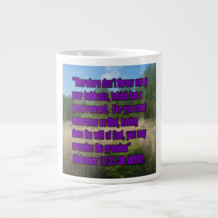 Hebräische 10:35-36 WEBU-Tasse Jumbo-Tasse