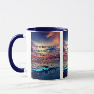 Hebräische 10:36 KJV Bibelverse Bild Zwei-Ton Tasse