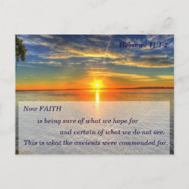 Hebräische 11:1 Christliche Scripture Memory Card Postkarte