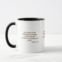 Hebräische 11:1 KJV Bibelverse Zwei-Tone-Tasse