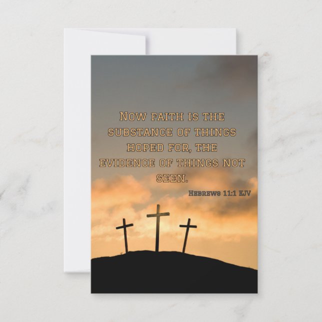 Hebräische 11:1 KJV Bible Verse Pic Flat Begrüßung Karte (Vorderseite)