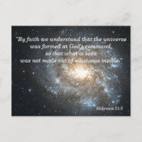 Hebräische 11:3 Christliche Scripturspeicher-Karte