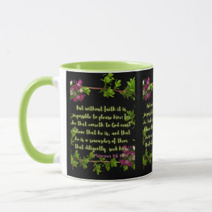 Hebräische 11:6 KJV Bibelverse Bild Zwei-Tonen-Tas Tasse