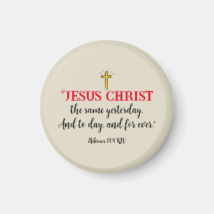 Hebräische 13:8 Christliche Bibelverse Beige Magne Magnet