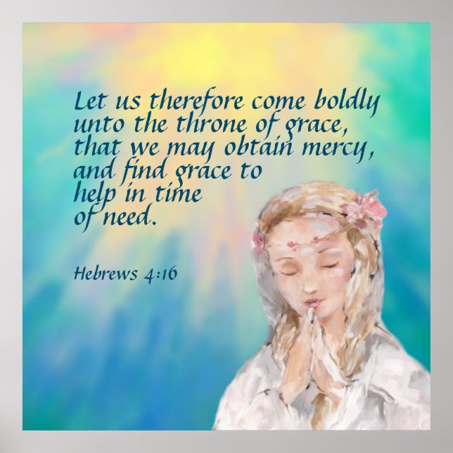 Hebräische 4:16 poster (Vorne)