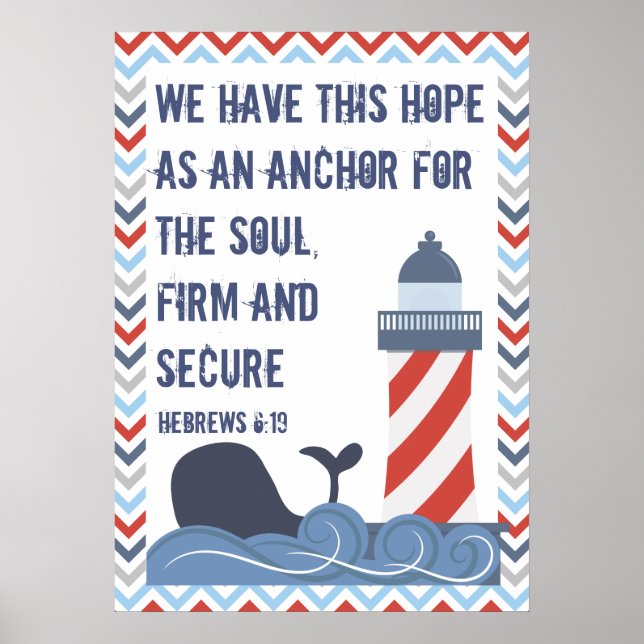 Hebräische 6:19 Große Poster (Vorne)