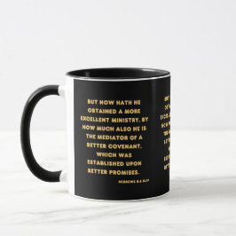 Hebräische 8:6 KJV Bibelverse Zwei-Tone Tasse