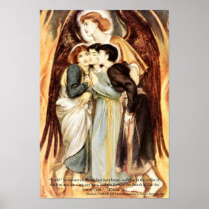 Hebräische Boys Fiery Furnace, Bibelschrift Print Poster
