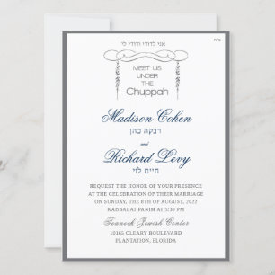 Hebräische Hochzeit Einladung trifft uns unter der