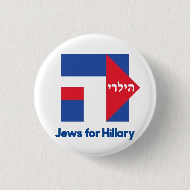 HEBRÄISCHE JUDEN für Präsidenten-Button 2016 Button (Vorderseite)