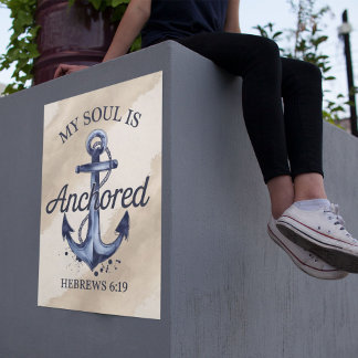 Hebräische Soule 6:19 Bibelverse Poster