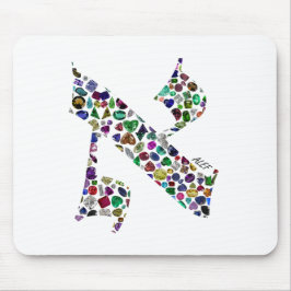 Hebräischer Brief ALEF aus Edelsteinen Mousepad