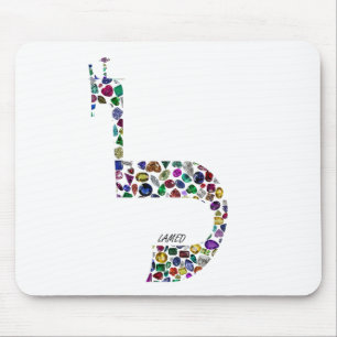 Hebräischer Buchstabe 'LAMED' aus Edelsteinen Mousepad