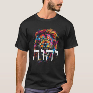 Hebräischer israelischer Löwe Judah Stamm YHWH Jud T-Shirt