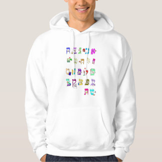 Hebräisches Alphabet Hoodie