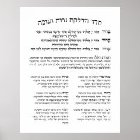 Hebrew Hadlakat Nerot Chanukah - Segnungen Menorah