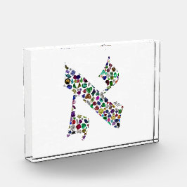 Hebrew Letter ALEF made with Gemstones Fotoblock