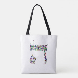 Hebrew Letter HEY made with Gemstones Tasche